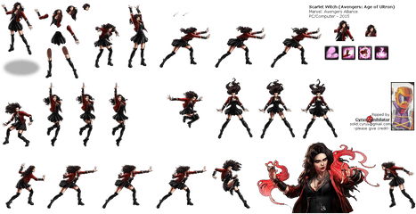 Scarlet Witch Sprite Sheet Png - Scarlet Witch Sprite Sheet