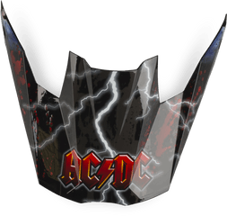 Ou0027neal Rockhard Mx Acdc Helmet Peak Black - Automotive Decal Png