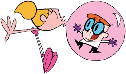 Dee Blowing Dexter Bubblegum Png Image