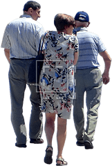 Three People Walking - People On Bridge Png