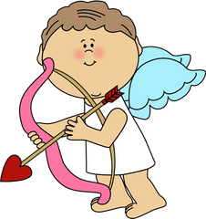 Valentines Day Cupid Clip Art - Valentines Clip Art Cupid Png