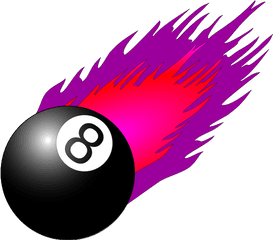 Flame Flaming Fire V3 Clipart - 8 Ball Pool Ball On Fire Png