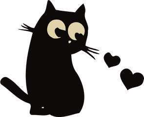 Download Cat With Heart Eyes Vector Image - Illustration Portable Network Graphics Png