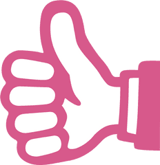 Thumbs Up Sign Emoji For Facebook - Pink Thumbs Up Sign Png