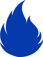 Royal Azure Blue Flame 2 Icon - Black Flame Symbol Png