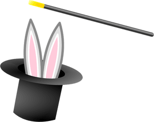 Magician Hat Bunny Top - Free Vector Graphic On Pixabay Magic Hat And Wand Png