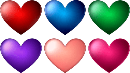 Hearts Shape Love Drawing - Heart Shape Different Colors Png