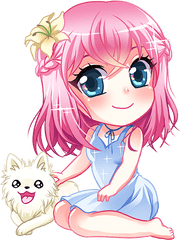 Uguubear - Chibi Anime Girl Png