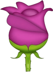 Emoji Clipart Rose - Black Rose Emoji Png