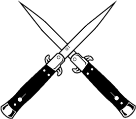 Knives Knife Sword Dagger Sticker By - Italian Stiletto Knife Tattoo Png