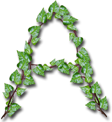 Free Scrapbook Alphabet Letters Ivy Lettering - Illustration Png