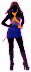 Just Dance Dancers Png Picture - Neon Girl Png