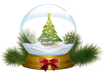 Download Christmas Tree Snowglobe Png - Bolas Navidad Fondo Transparente