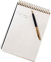 Clipart Pen Transparent Background - Notebook Paper Png