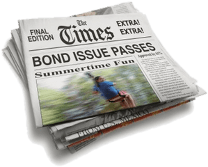 The Times Newspapers Transparent Png - Above The Fold Newspaper