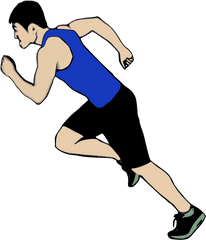 Clipart Sports Runner Transparent - Flashcards Verbs In English Png