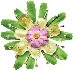 Easter Blooms Green And Yellow Flower Graphic By Deborah - Artificial Flower Png