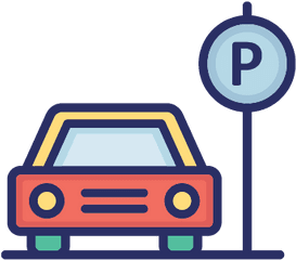 Car Parking Carport Color Vector Icon - Language Png