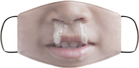 Funny Face Gross Snot Nose Kid - Face Mask With Snotty Nose Png