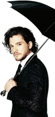 Kit Harrington - Man Holding Umbrella Png