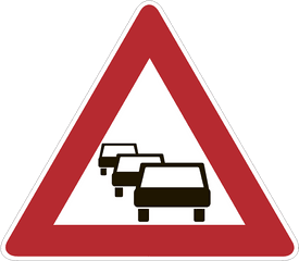 Jam Traffic Sign Shield - Traffic Jam Sign Png