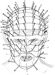 Pinhead Drawing Banner Transparent - Candyman Coloring Pages Png