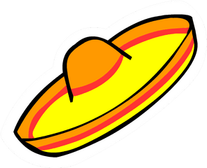 Cartoon Sombrero Png Clipart - Club Penguin Mexican Hat