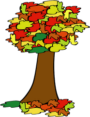 Coloured Acorn Cartoon Trees Plant Png Fall