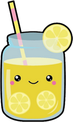Lemon Juice Kawaii Clipart - Cute Lemonade Clipart Png