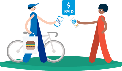 How Paypal Works - Qr Code Scan Person Pass Graphic Png