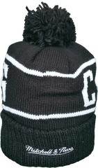 Cleveland Cavaliers Mitchell U0026 Ness Black And White Reflective Logo Nba Toque - Knit Cap Png