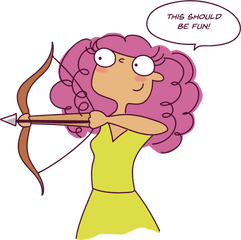 Me - Shootingarrowarcher Stray Curls Cartoon Png