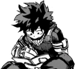 Izukumidoriya Deku Izuku Sticker By Sparklyhoe - Izuku Midoriya Manga Caps Png