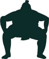 Sumo Wrestling Heavyweight Traditional - Transparent Png Clipart Sumo Wrestler Silhouette