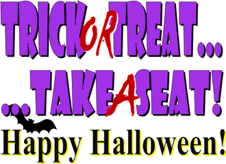 Happy Halloween Text Png - Trick Or Treat 4419456 Vippng Clip Art