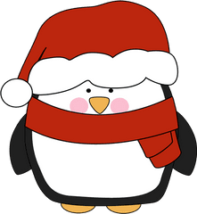 Santa Hat Origami Herea Fun And Rather - Penguin In Santa Hat Clipart Png