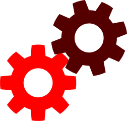 Gears Clipart Red - Transparent Gears Clipart Png