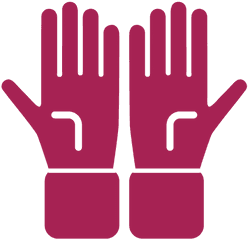 Glove Hand Finger Palm Detailed - Natural Rubber Png