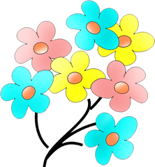 Flowers Flower Image Gallery Useful Floral Clip Art - Clipartix Colorful Flowers Clipart Png