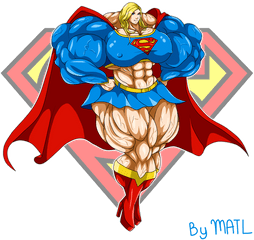 Supergirl Comic - Supergirl Female Muscle Growth Png