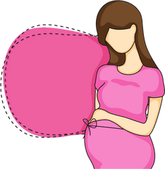 Cartoon Pregnant Women Vector - Gift For Pregnant Lady Png