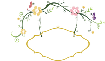 Eating Hashtag Fresh Flowers Border Hand-Painted - Free PNG