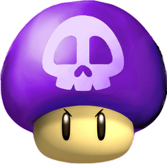 Poison Mushroom - Poison Mushroom Super Mario Full Size Poison Mushroom Mario Png