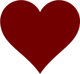 Free Transparent Black Heart Download - Burgundy Heart Transparent Png