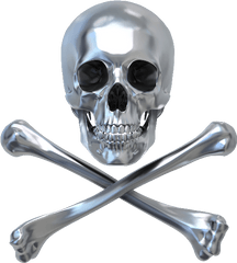 Transparent Metal Skull Png - Chrome Skulls