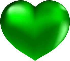 Download Hd Green 3d Heart Png - Green Heart 3d Hd