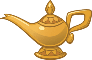 Golden Lamp Pic Genie PNG Download Free