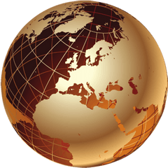 Clipart Globe Brown Transparent Free - Transparent Golden Globe Png