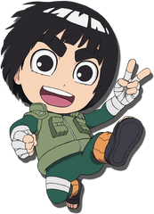 Pin Em Art - Naruto Rock Lee Chibi Png