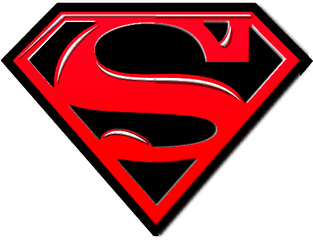 Superman Symbol In Black - Red And Black Superman Symbol Png